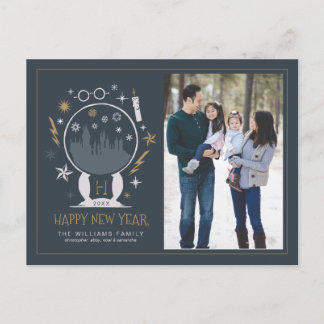 Cartes Pour Fêtes Annuelles Globe des neiges HOGWARTS™ - Bonne année - Photo