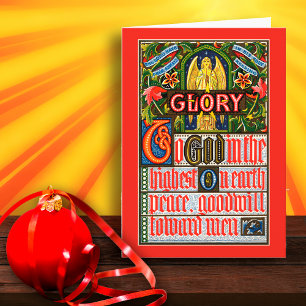 Cartes Pour Fêtes Annuelles Gloire à Dieu au plus haut des cieux...