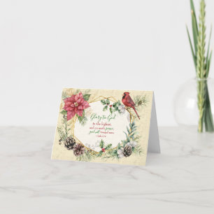 Cartes Pour Fêtes Annuelles Gloire à Dieu dans la plus haute volonté de paix d