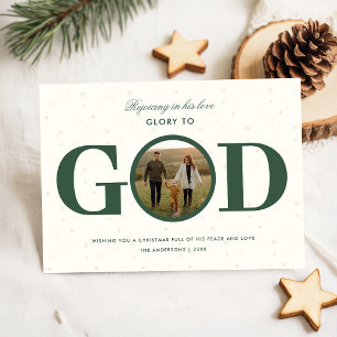 Cartes Pour Fêtes Annuelles Gloire à Dieu Famille Chrétienne Noël
