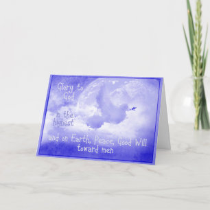 Cartes Pour Fêtes Annuelles Gloire à Dieu Paix sur Terre vers les hommes