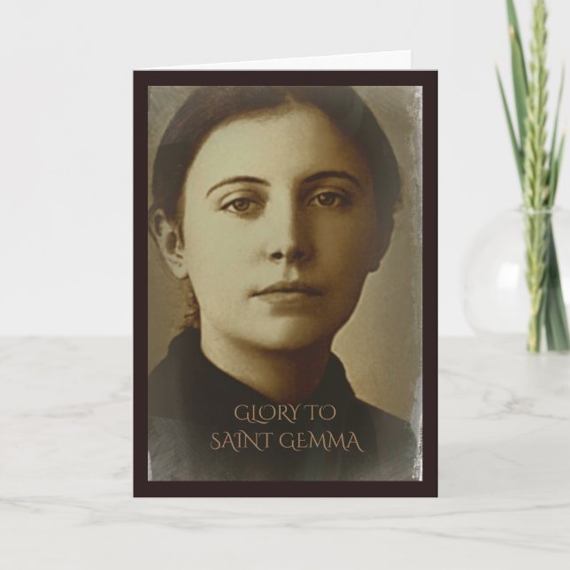 Cartes Pour Fêtes Annuelles Gloire À Saint Gemma Galgani (Devant)
