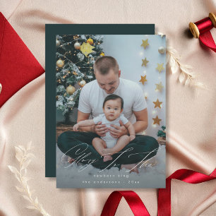 Cartes Pour Fêtes Annuelles Gloire au nouveau-né roi photo de Noël