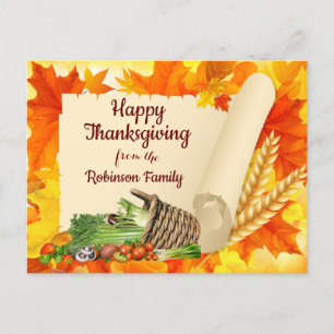 Cartes Pour Fêtes Annuelles Gloire d'automne, famille chrétienne Thanksgiving