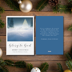 Cartes Pour Fêtes Annuelles Gloire de Noël à Dieu chrétien