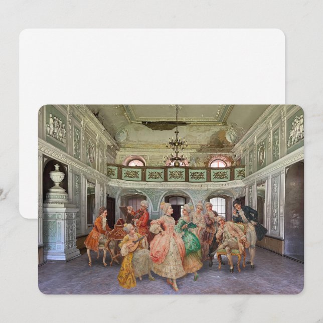 Cartes Pour Fêtes Annuelles Gloire délavée (Devant / Derrière)