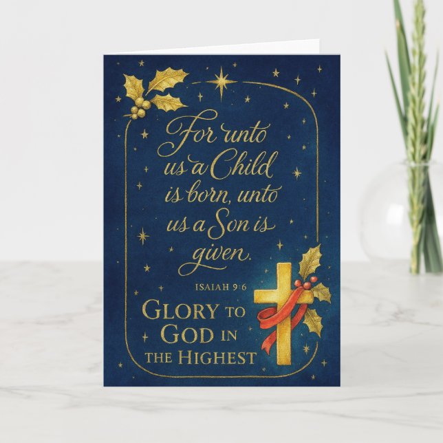 Cartes Pour Fêtes Annuelles Glory to God (Devant)