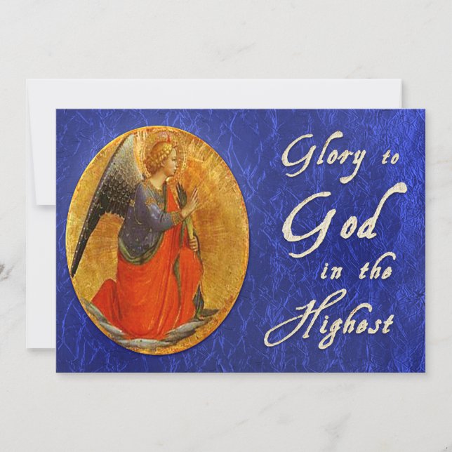 Cartes Pour Fêtes Annuelles Glory To God In the Highest Religious Christmas (Devant)