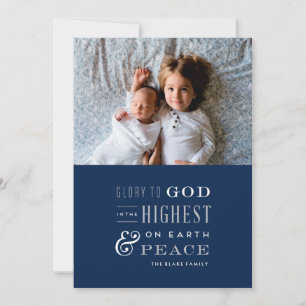 Cartes Pour Fêtes Annuelles Glory to God Religious Christmas Card