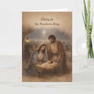 Cartes Pour Fêtes Annuelles Glory to the Newborn King Christmas Card