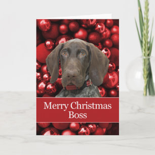 Cartes Pour Fêtes Annuelles Glossy Grizzly Boss Joyeux Noël