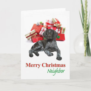 Cartes Pour Fêtes Annuelles Glossy Grizzly Neighbor Merry Christmas