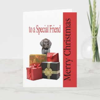 Cartes Pour Fêtes Annuelles Glossy Grizzly Special Friend Merry Christmas