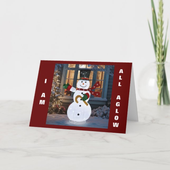 CARTES POUR FÊTES ANNUELLES GLOWWMAN DIT "JOYEZ NOËL" (Devant)