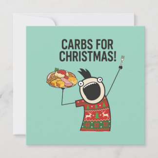 Cartes Pour Fêtes Annuelles Glucides pour Noël Drôle de Foodie
