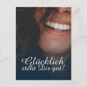 Cartes Pour Fêtes Annuelles Glücklich steht Dir intestin ! - Blau