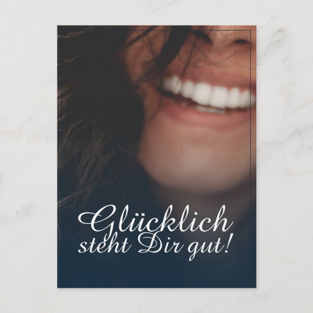 Cartes Pour Fêtes Annuelles Glücklich steht Dir intestin ! - Blau (Devant)