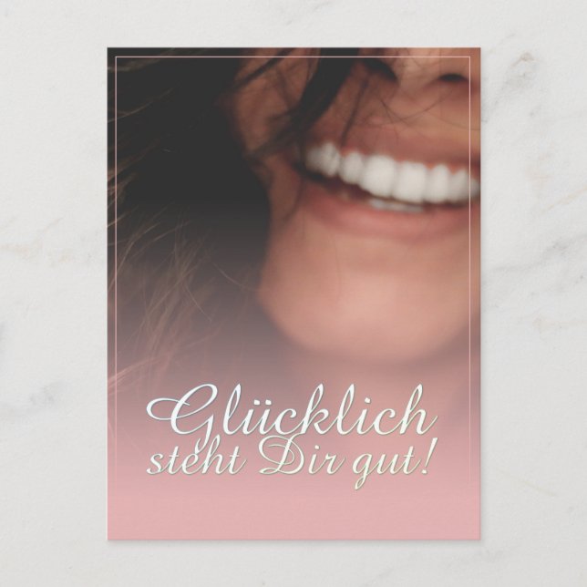 Cartes Pour Fêtes Annuelles Glücklich steht Dir intestin ! - Rosé (Devant)