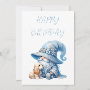 Cartes Pour Fêtes Annuelles Gnome Cocker Spaniel