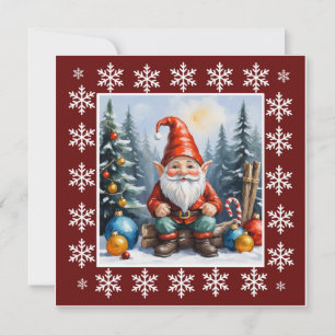 Cartes Pour Fêtes Annuelles Gnome Contemporain - Mignon Capricieux Non Photogr
