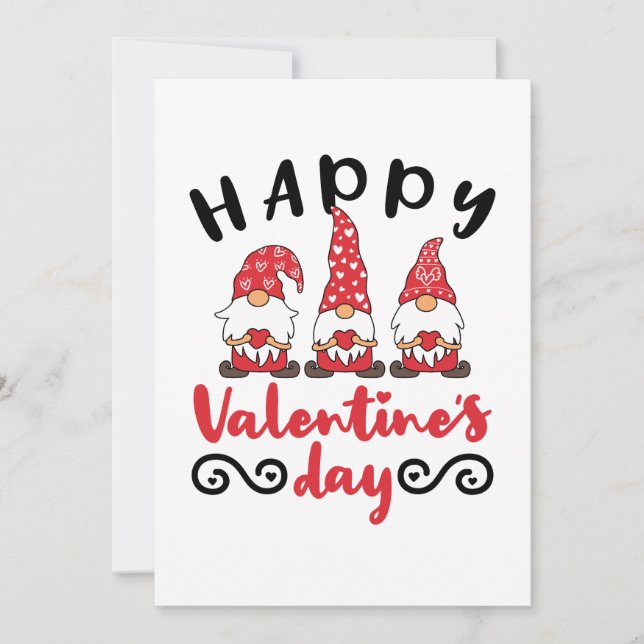 Cartes Pour Fêtes Annuelles Gnome de la Saint-Valentin Tomte suédois (Devant)