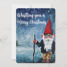 Gnome de Noël sifflant fantaisiste sans photo
