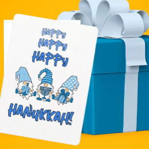Cartes Pour Fêtes Annuelles Gnome de vacances personnalisé Joyeux Hanukkah