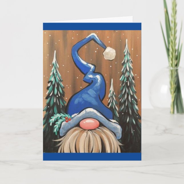 CARTES POUR FÊTES ANNUELLES GNOME DIFFUSE "NOËL CHEER" (Devant)