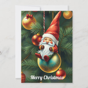 Cartes Pour Fêtes Annuelles Gnome Drôle Branché Fantaisiste Caprice Pas de Pho