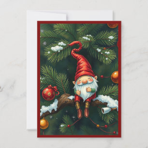 Cartes Pour Fêtes Annuelles Gnome Drôle Tendance Fantaisie Capricieux Pas de P