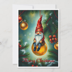 Cartes Pour Fêtes Annuelles Gnome Drôle Tendance Fantaisie Capricieux Pas de P