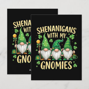 Cartes Pour Fêtes Annuelles Gnome du trèfle chanceux de la Saint-Patrick