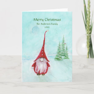 Cartes Pour Fêtes Annuelles Gnome Joyeux Noël Personnalisé
