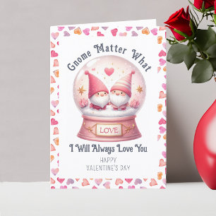 Cartes Pour Fêtes Annuelles Gnome Matter What Funny Cute Valentine's Day