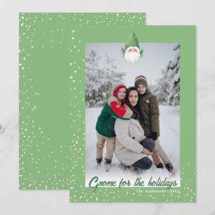 Cartes Pour Fêtes Annuelles Gnome mignonne pour les fêtes Photo de famille