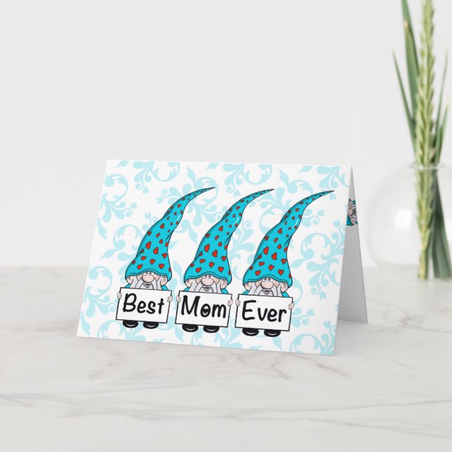 Cartes Pour Fêtes Annuelles Gnome Mother's Day Best Mom Ever (Devant)