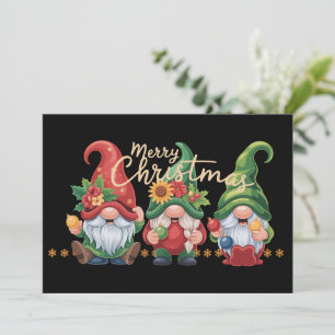 Cartes Pour Fêtes Annuelles Gnome Noël Gnomes Joyeux Noël Xmas 