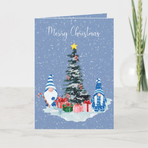 Cartes Pour Fêtes Annuelles Gnome Noël Vacances En Famille Photo