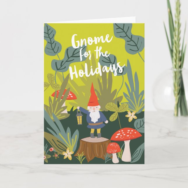 Cartes Pour Fêtes Annuelles Gnome pour les vacances (Devant)