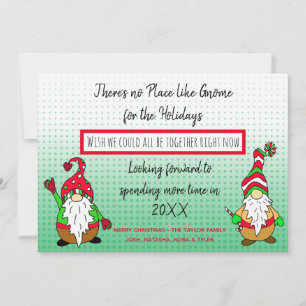 Cartes Pour Fêtes Annuelles Gnome pour Noël, Fêtes de fin d'année avec distanc