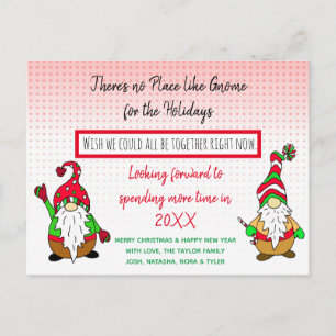 Cartes Pour Fêtes Annuelles Gnome pour Noël, Vacances de distanciation sociale