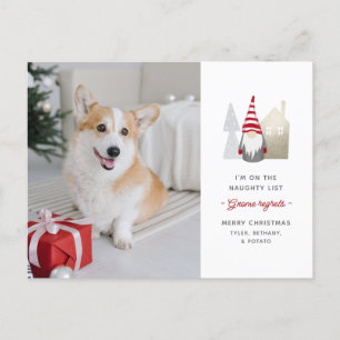 Cartes Pour Fêtes Annuelles Gnome Regrets mignon animal photo Noël