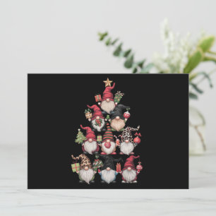 Cartes Pour Fêtes Annuelles Gnomes Arbre de Noël drôle Vacances de Noël