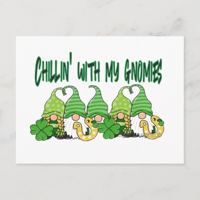 Cartes Pour Fêtes Annuelles Gnomes de la Saint-Patrick (Devant)