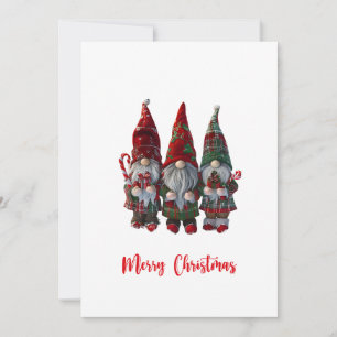 Cartes Pour Fêtes Annuelles Gnomes de Noël Festifs - Joyeux Message de Fêtes