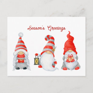Cartes Pour Fêtes Annuelles Gnomes de Noël mignons Hygge d'hiver