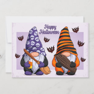 Cartes Pour Fêtes Annuelles Gnomes d'Halloween 