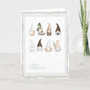 Cartes Pour Fêtes Annuelles Gnomes d'hiver scandinaves de Noël