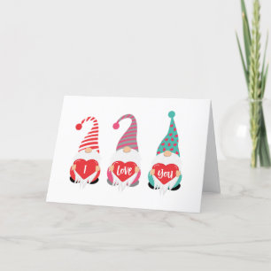 Cartes Pour Fêtes Annuelles Gnomes I Love You Personnalisé Saint Valentin