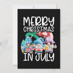 Cartes Pour Fêtes Annuelles Gnomes Joyeux Noël en Juillet Tropical